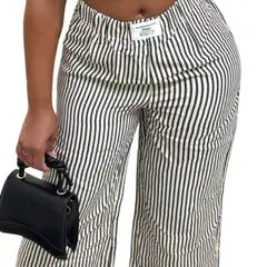 GENERICO - PANTALONES PIERNA ANCHA A RAYAS