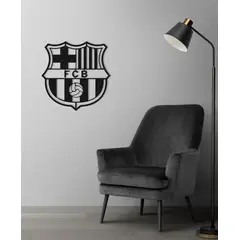 GENERICO - CUADRO DECORATIVO FC BARCELONA MDF NEGRO