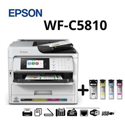 IMPRESORA WORFORCE PRO WF- C5810 Multifuncional A4 DUPLEX ADF WIFI LAN USB VELOZ
