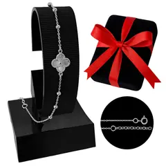 GENERICO - Pulsera Trébol Plata 925 Regalo Mamá Navidad Cumpleaños