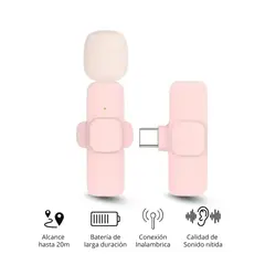 GENERICO - Micrófono Rosado Malphit con Cancelación de Ruido y Conector -C