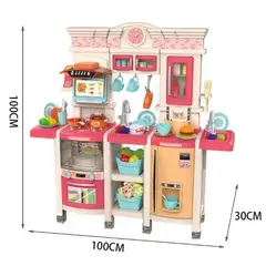 OEM - Cocina Infantil “Roast Chicken” de 1 Metro con Efecto de Vapor y circulación de agua– 108 Piezas