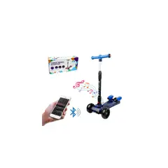 GENERICO - Patineta scooter luces música Bluetooth con turbinas de humo