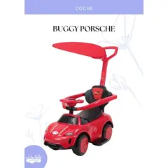 FIRST TOY - BUGGY PORSCHE PARA NIÑO - COLOR ROJO