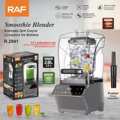 RAFF - LICUADORA BLENDER DIGITAL ENCAPSULADA DE 2 LITROS Y 6 CUCHILLAS - 1200W