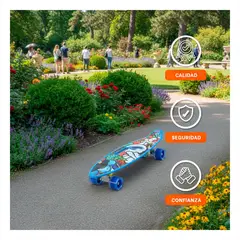 GENERICO - Patineta Azul con Diseño de Ojo para Parque y Exterior