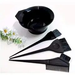 GENERICO - Kit Set Juego De Brochas Y Aplicador Tinte Cabello Reusable - 4 piezas