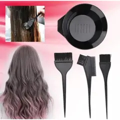 GENERICO - Kit para Teñir Cabello Set de Brochas y Cepillos con Bol