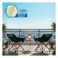 GENERICO - Silla Plegable de Camping Portatil 40x70 cm para Excursiones y Picnic Luna Verde Y+Papel Regalo