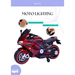 BABY - Moto Lineal a Batería para Niños con Luces - Rojo
