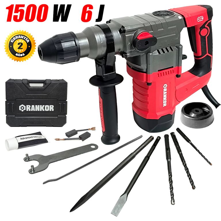 Martillo Perforador Rotomartillo Industrial SDS-Plus RH150001 1500W 32mm 6J 5kg