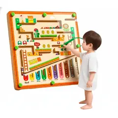 GENERICO - Juego Didáctico Infantil Laberinto Magnético de Madera