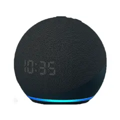 GENERICO - Parlante Alaxe con luces RGB y Reloj con Micrófono Incorporado - Color Negro