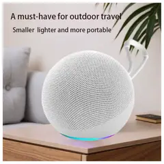 GENERICO - Parlante Alaxe con luces RGB y Reloj con Micrófono Incorporado - Color Blanco