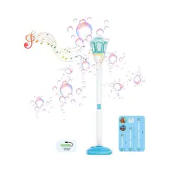 GENERICO - Juguete Interactivo Musical Antorcha Burbujero para Niños - Color Celeste