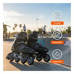 GENERICO - Patines Lineal Pro T43 Negro para Entrenamiento Comodo en Rutas Urbanas