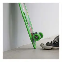 GENERICO - Pack6 Monopatin Compacta Verde con Motivo de Mini para Desplazamientos Seguros Y+Regalo Sticker