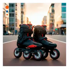 GENERICO - Patines Profesional Bicolor para Uso Deportivo de Elite y Competicion Y+Ligas Regalo