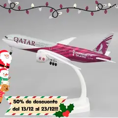 GENERICO - GRANDE Avión de Metal a escala 20cm B777 QATAR-