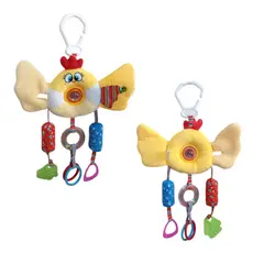 GENERICO - JUGUETE SONAJERO COLGANTE SENSORIAL PARA BEBÉS - DISEÑO POLLITO