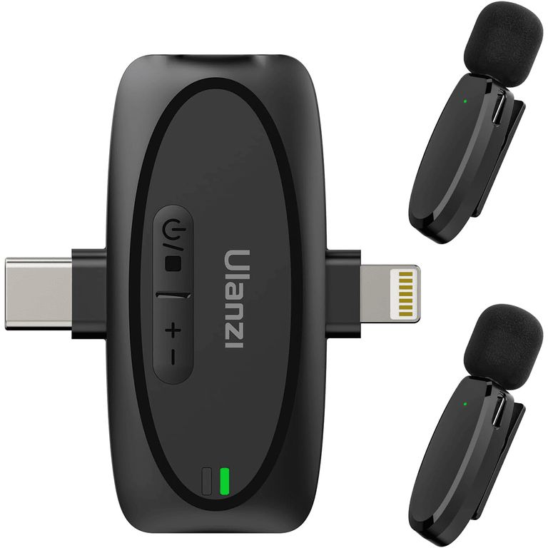 Micrófono Inalámbrico V6 Multiconexión Universal Dual para Android iPhone y Cámara