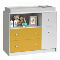 DIBA MUEBLES - Cómoda Cambiador Infantil Pery Blanco & amarillo