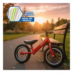 GENERICO - Bicicleta Runner Sin Pedales Aro 12 para Desarrollar Motor MG-0514 Rojo Y+Papel Regalo