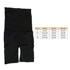 GENERICO - Faja Moldeadora de Cintura y Abdomen con Bustier Strapless - NEGRO