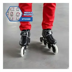 GENERICO - Patines de Ruedas en Linea Talla Fija T42 Ollie para Velocidad y Freestyle Y+Regalo Sticker