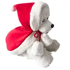 GENERICO - CAPA con Capucha y Lazo ajustable para Navidad para Mascotas Talla M