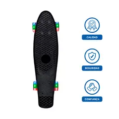 GENERICO - Patineta Penny Urbana 55cm con Ruedas LED Gravital Negro