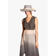 GENERICO - Falda de Tela Felted de Alpaca con degradé de grises