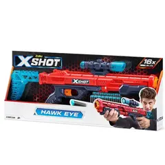 GENERICO - X-Shot Lanzador de Dardos Ojo de Halcón con Mira Telescópica y Set de 12 Dardos + 5 Objetivos