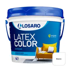 LOSARO - Látex color color Super Blanco x 4 Lt. (1.05 Gl.)