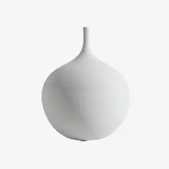 LAR DANIELSEN - Jarrón blanco de forma esferíca 17 cm. - Globe