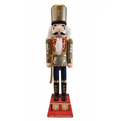 GENERICO - Cascanuez Chaleco Dorado Con Fecha - 38 Cm