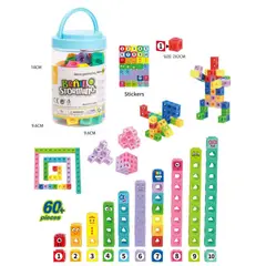 GENERICO - MAGIC BLOCK BALDE 60 PIEZAS TIPO NUMBER BLOCKS JUEGO STEM