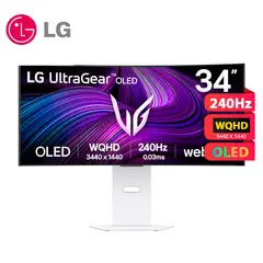 LG - Monitor UltraGear 34GX90SA-W 34 OLED Curvo 800R UWQHD 3440x1440 Blanco 240Hz
