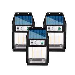 GENERICO - Pack 3 Lamparas Solar Con Sensor De Movimiento Diseño Elegante