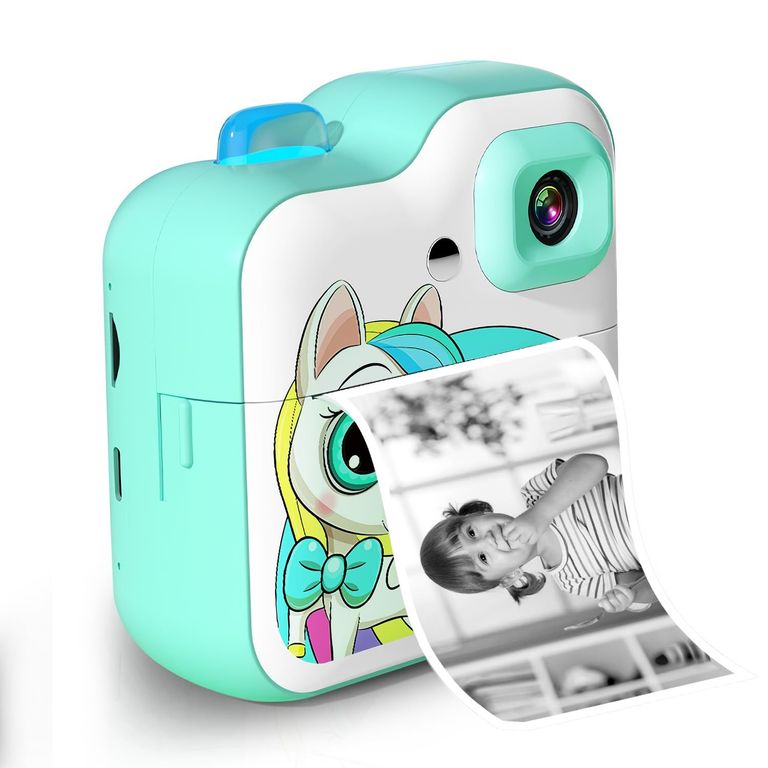 Cámara Instantánea 1080p Niños con Impresora Integrada Filtros Juegos y Batería USB
