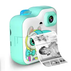 GENERICO - Cámara Instantánea 1080p Niños con Impresora Integrada Filtros Juegos y Batería USB