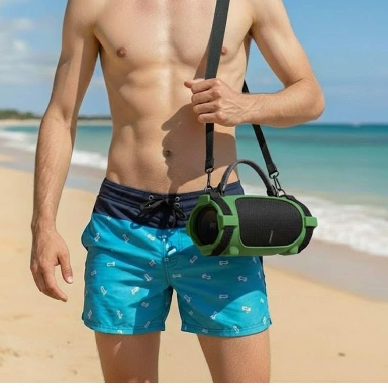 FUNDA PROTECTORA DE SILICONA PARA JBL CHARGE 6 - HOLDER -VERDE