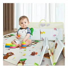 GENERICO - Pisos Plegables de goma 2mt X 180cm Para Niños y bebes - Reversibles unisex