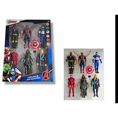 MARVEL - SET DE FIGURAS ARTICULABLES DE AVENGERS - 6 MUÑECOS DE JEBE