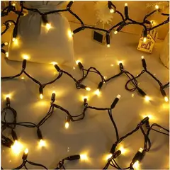 IMPORTADO MC - Pack 4 Luces guirnalda LED 10 metros 100 LED color Calido ambar navidad