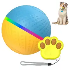 IMPORTADO MC - Pelota Interactiva para Perros Medianos y Grandes LED Control Remoto Recargable Diámetro 85mm