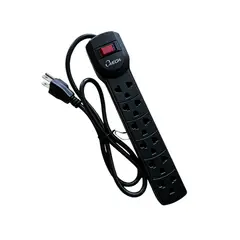 OMEGA - Supresor de picos 6 Tomas 220V 492723BK Negra