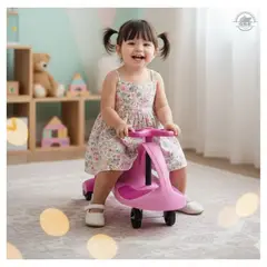 GENERICO - CARRO ROSADO DESLIZANTE INFANTIL SIN PEDALES ERGONÓMICO Y SÚPER RESISTENTE