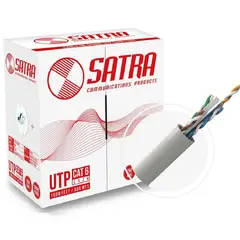 SATRA - CAJA UTP CAT6 305MTS SOLIDO COBRE GRIS LSZH-1