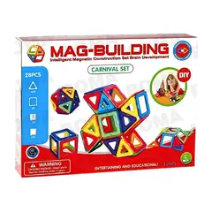 GENERICO - SET DE CONSTRUCCIÓN MAGNÉTICA 28 PIEZAS JUEGO DIDÁCTICO